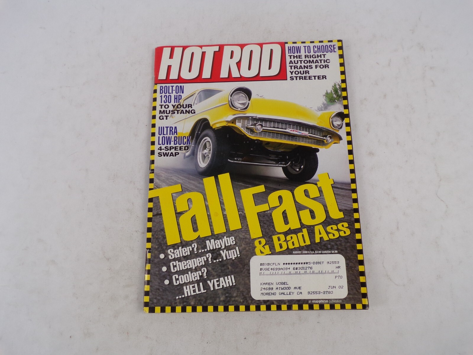 August 2000 Hot Rod Tall Fast & Bad Ass Bolt-On 130HP To Your Mustang GT Ultra