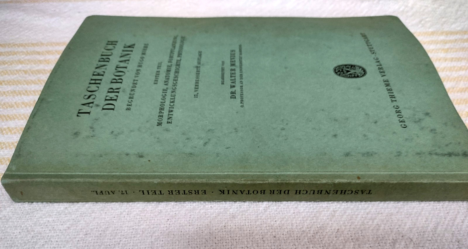 Taschenbuch der Botanik. Mevius, Walter Vintage German Botany Textbook