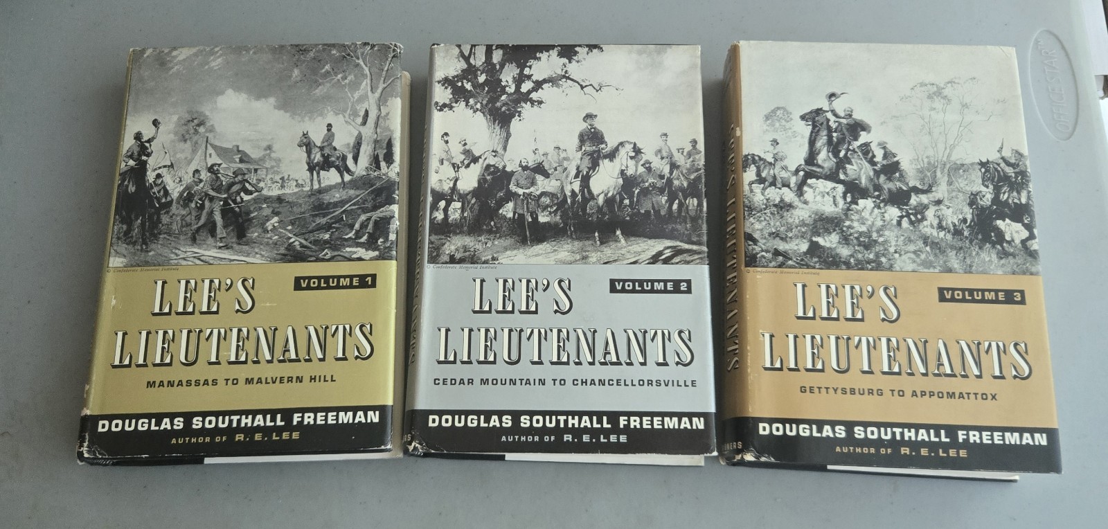 Lee&rsquo;s Lieutenants 3-Volume Set by Douglas Southall Freeman 1942-44 Edition
