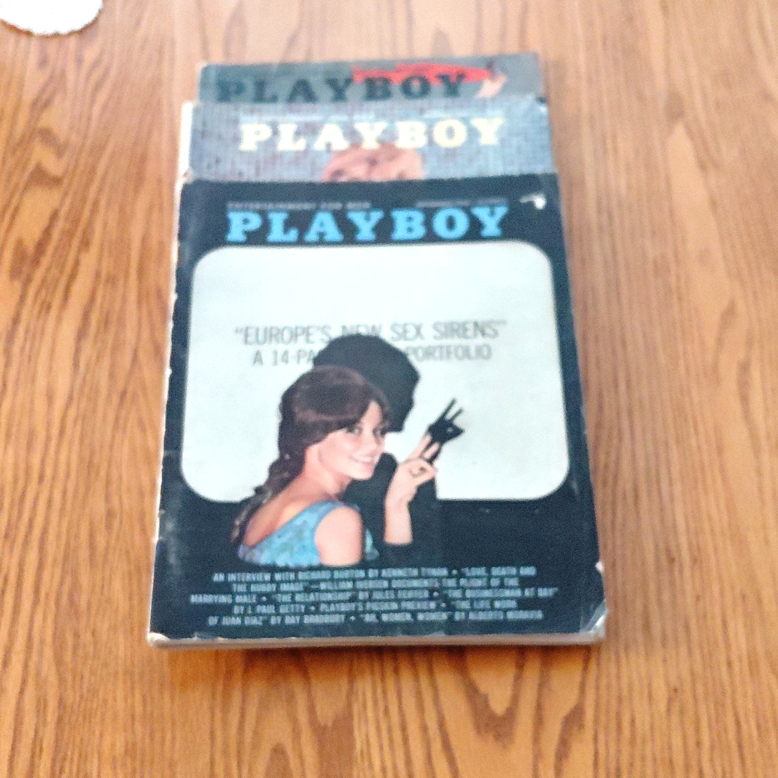 1963 Playboy – August, September & October Cover wear. Centerfolds intact