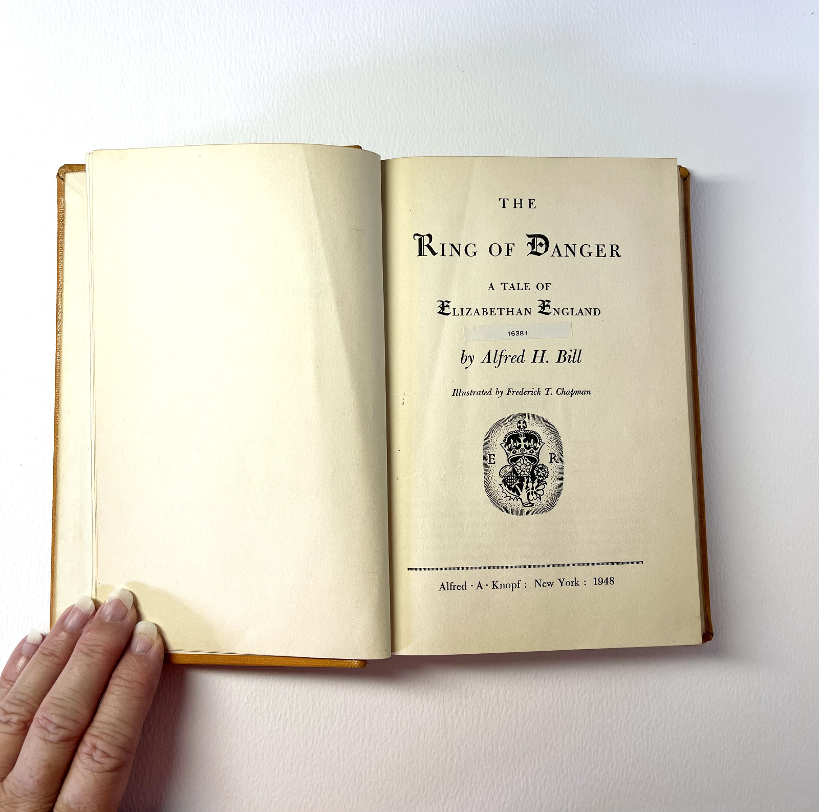 The Ring of Danger by Alfred H. Bill, EX-Library vintage book (1948) illustrated