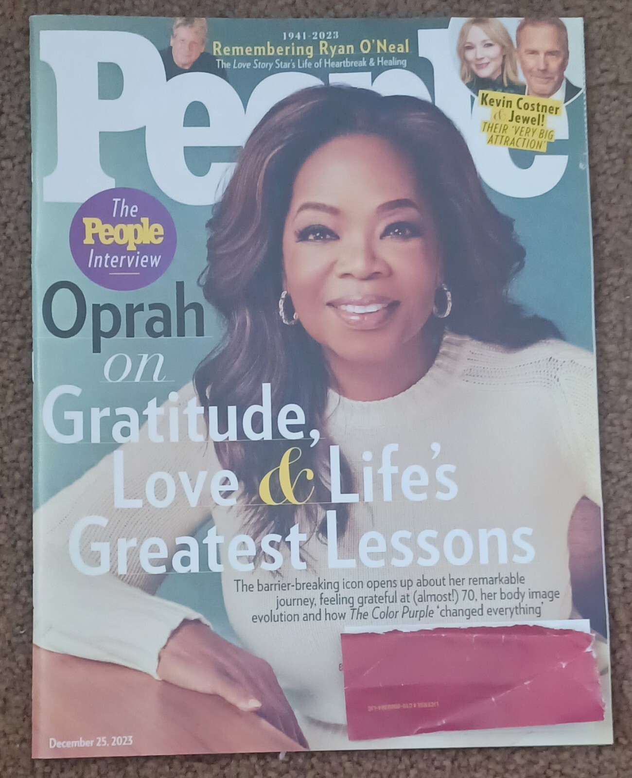 People Magazine December 25 2023 Oprah Ryan O&rsquo;Neal Kevin Costner Jewel new
