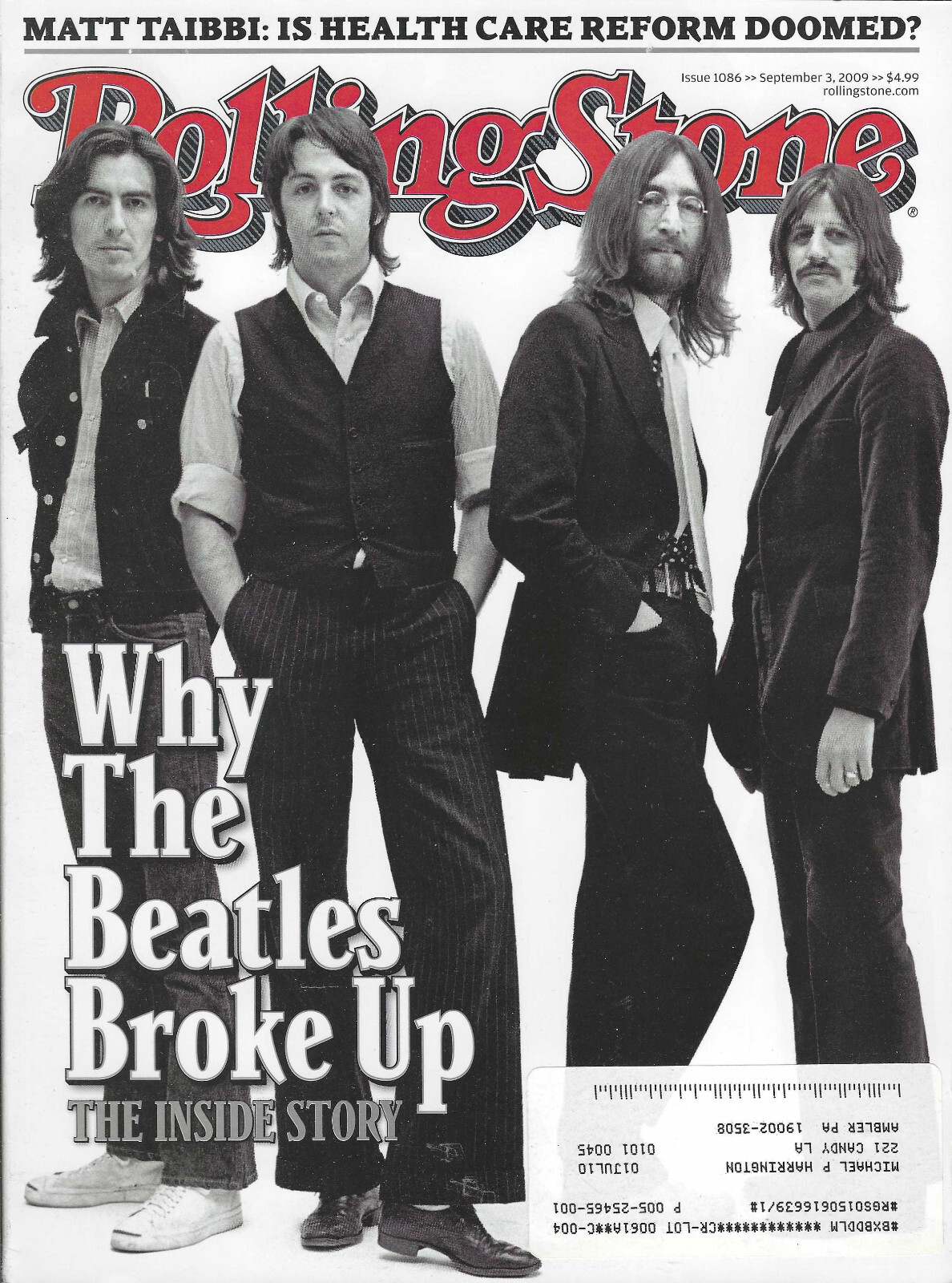 Rolling Stone (Sept 09) – Beatles, Wilco, Artic Monkeys, Zac Brown, Tarantino