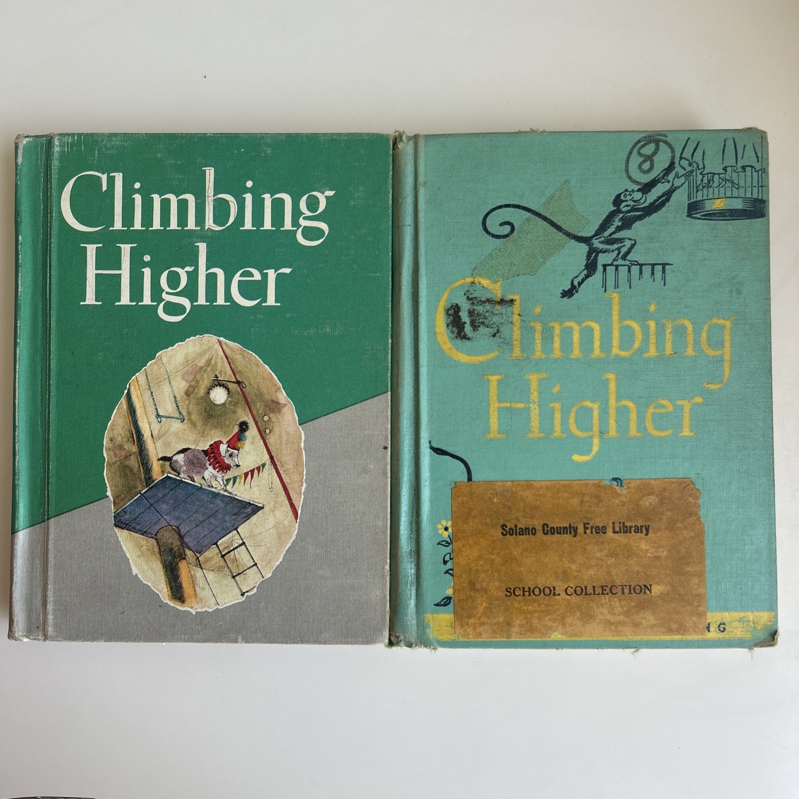 VTG CLIMBING HIGHER Reading for Meaning Houghton Mifflin Co. 1963-1950 Lot Of 2