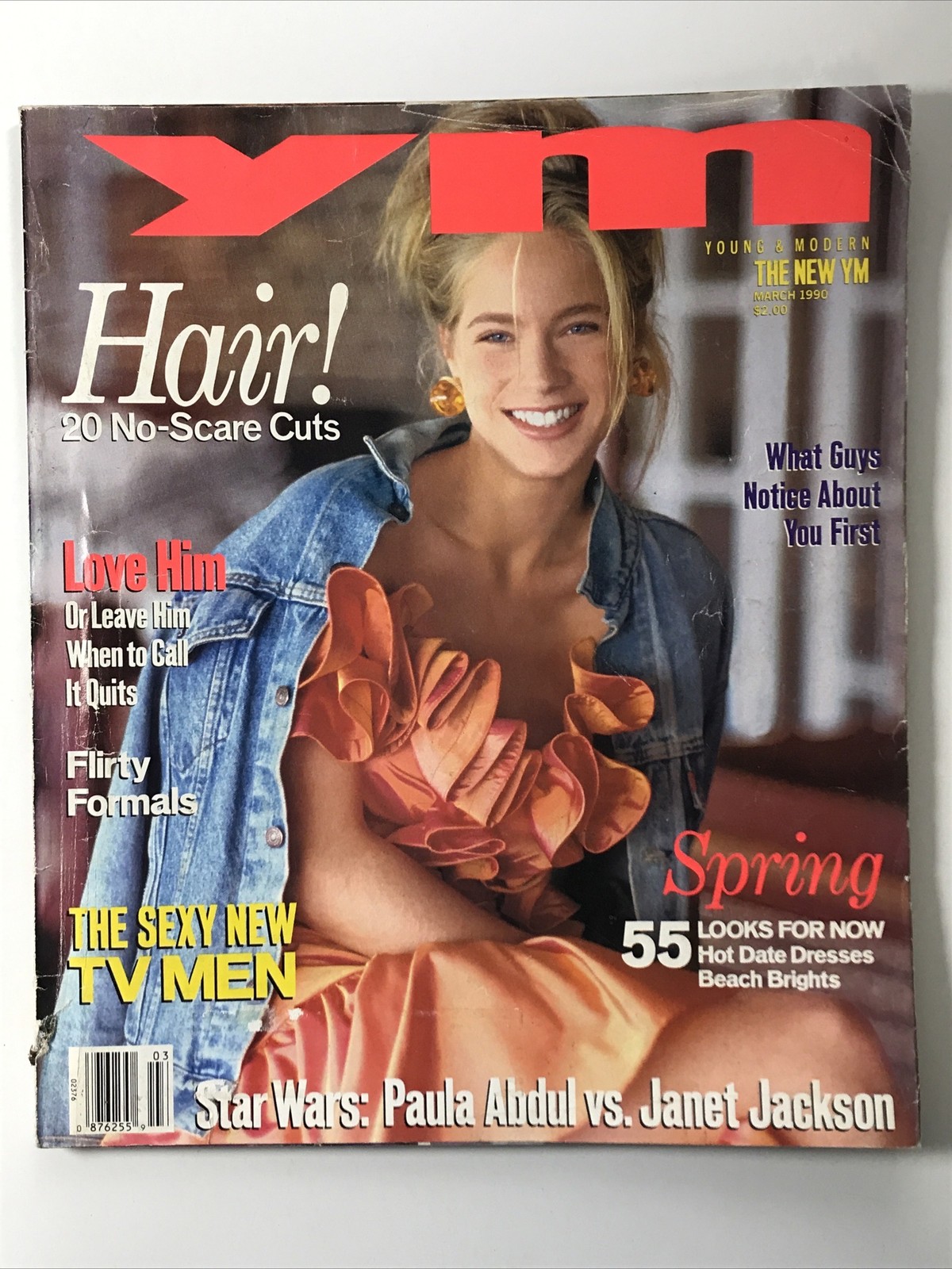 YM YOUNG & MODERN magazine March 1990-Fashion makeup hair 55 Spring Looks