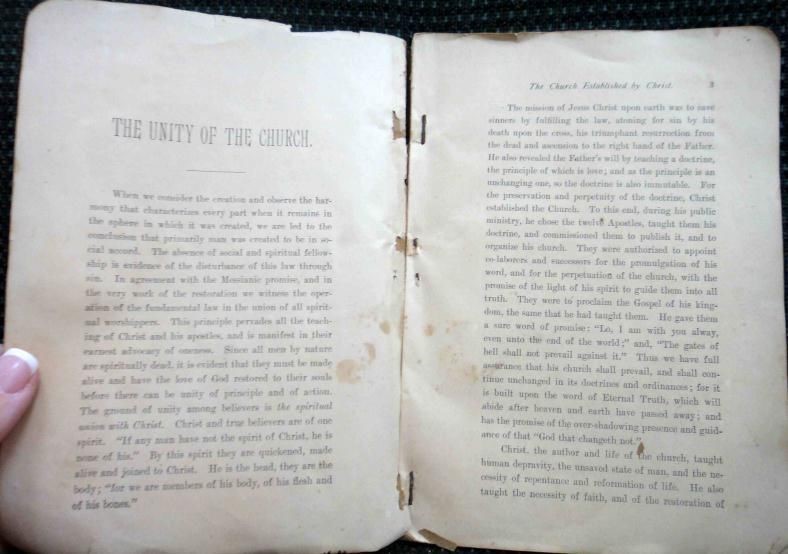 1903 antique MANUAL NEW TESTAMENT TEACHING bible unity resistance evil nonconfor