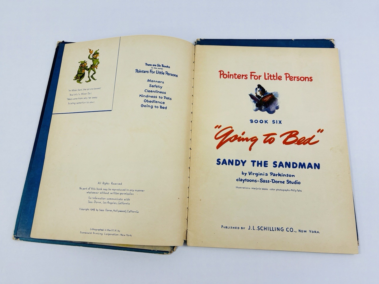 Rare 1946 Pointers For Little Persons Complete Series 1-6 Sass-Dorne Claytoon