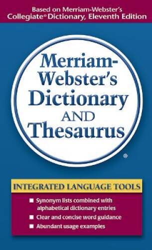 Merriam-Webster&rsquo;s Dictionary and Thesaurus – Mass Market Paperback – VERY GOOD