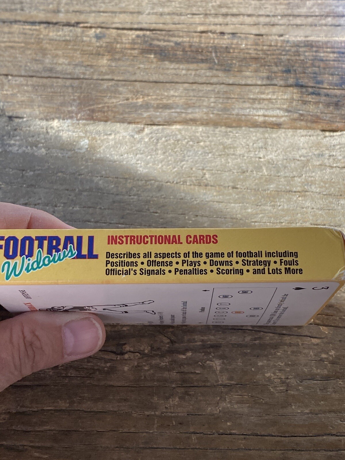 Set of Football Widows (Female or Male) Instructional Cards-Learn football rules