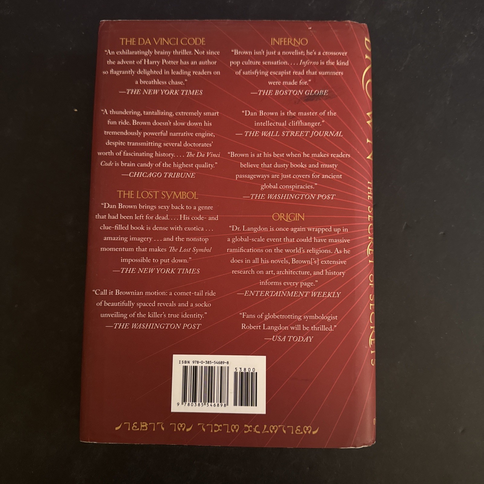 The Secret of Secrets: A Novel by Dan Brown (Hardback)