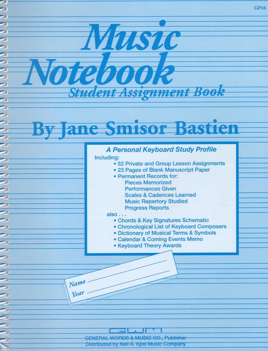 Music Notebook Student Assignment Book Cranberry