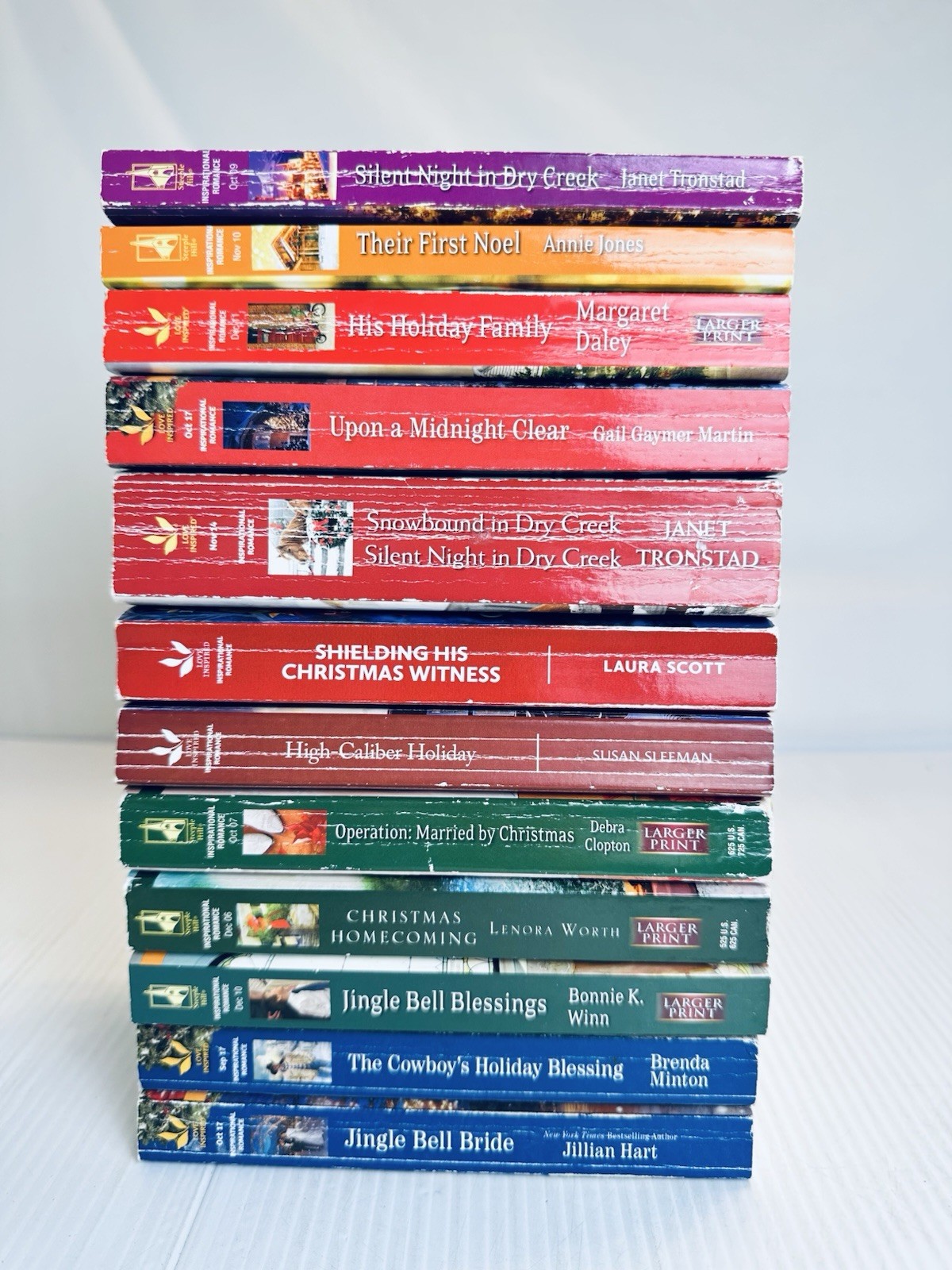 Lot of Twelve Love Inspired Heartwarming Christmas Romance Holiday Christian