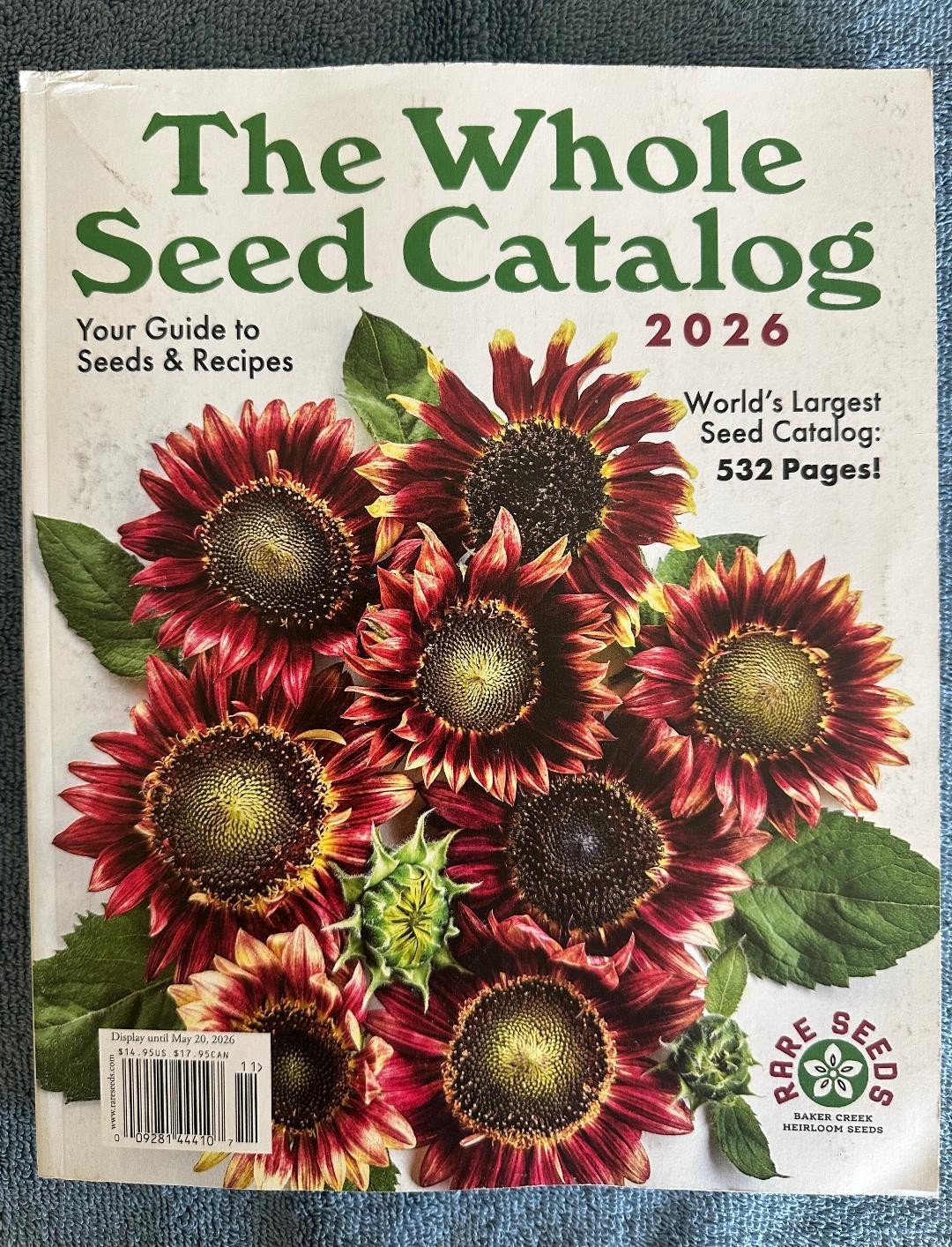 The WHOLE SEED CATALOG Non-GMO 2026 Book WORLD&rsquo;S LARGEST SEED CATALOG 530+ Pages