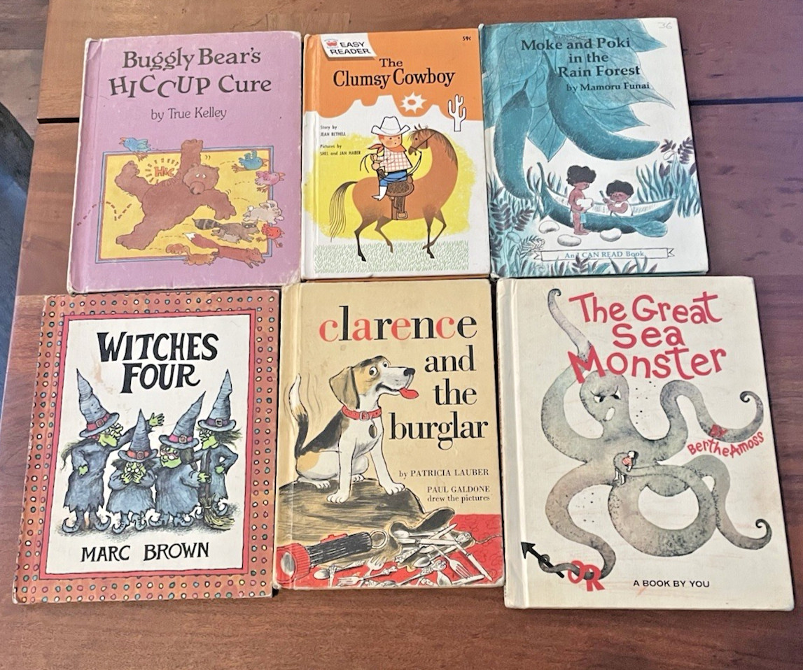 Rare Children&rsquo;s Books 1960s-1980s Vintage Lot Of 6 Hardcover Bundle