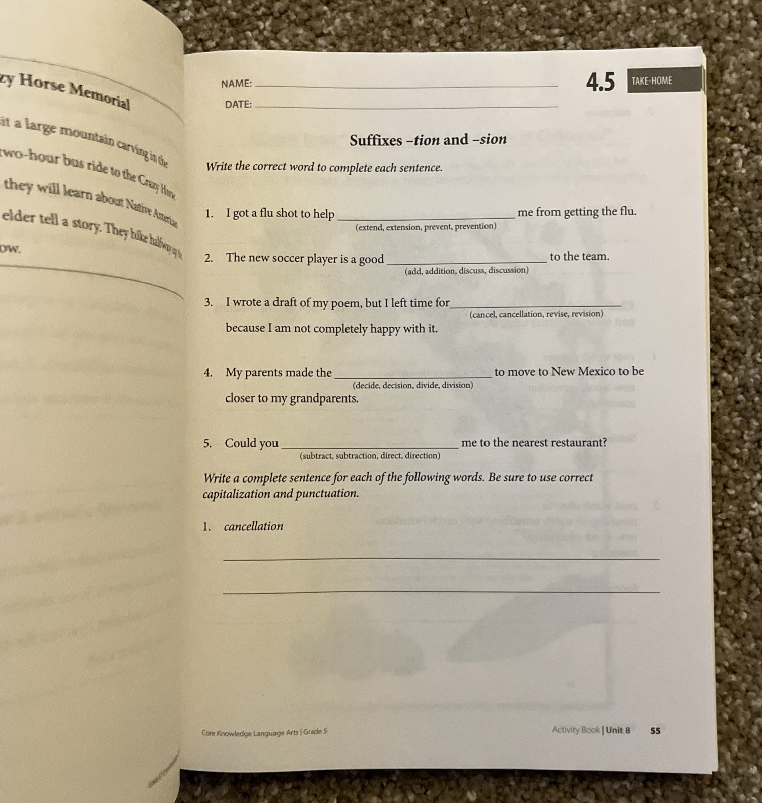 CKLA Amplify Core Knowledge Language Arts 5th Grade Workbook Units 6, 8 and 9 VG