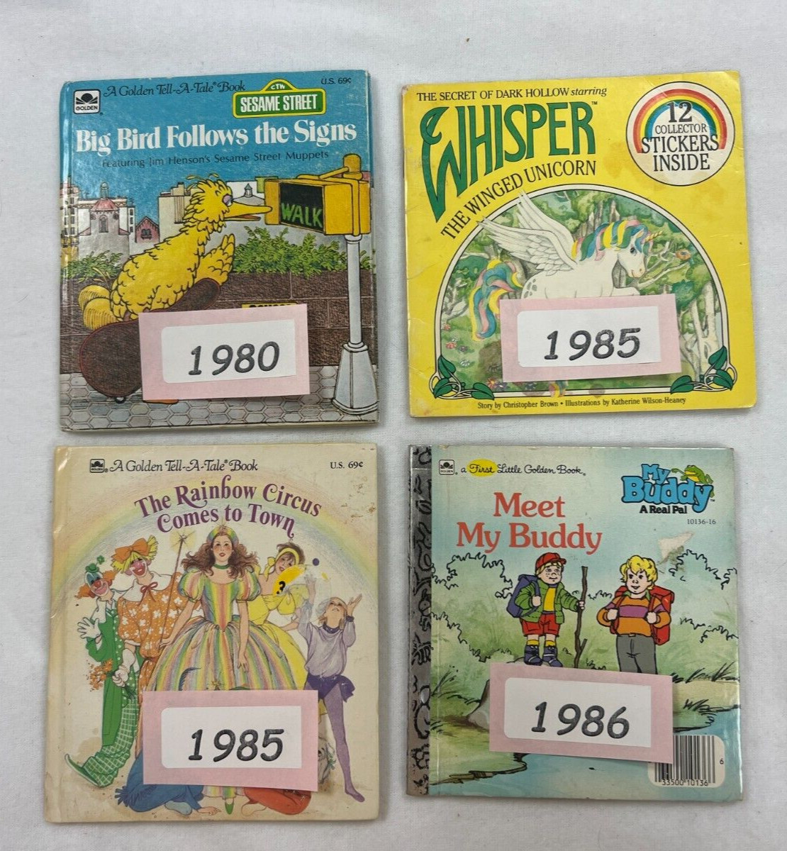Tell-A-Tale Books plust – BIG BIRD-Raibow Circus-My Buddy-Whisper (1980-1986)
