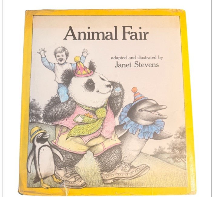 Animal Fair Book by Janet Stevens, Signed Copy, First Edition Hardcover