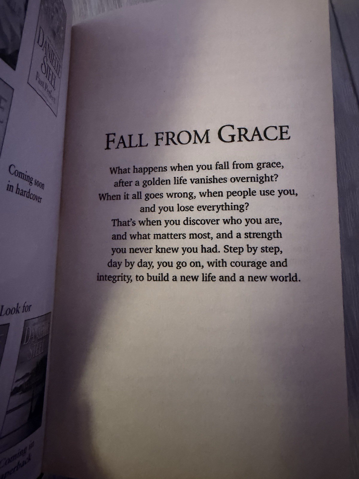 Fall From Grace a Novel by Danielle Steel Paperback