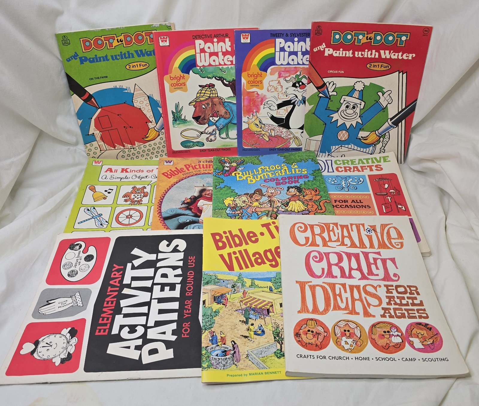 Vintage Coloring Water Color Activity Books Warner Bros Sylvester Tweety 70s/80s