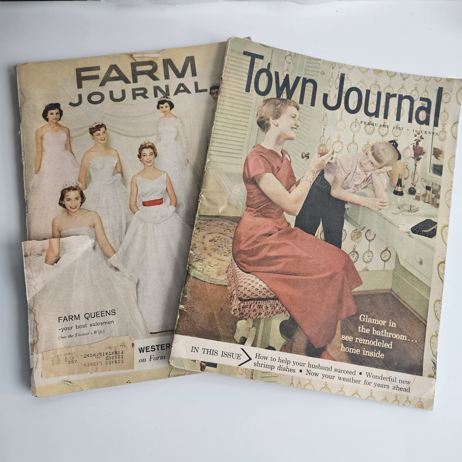 Vintage Magazines Lot Of 2 Farm Journal 1959 and Town Journal 1957