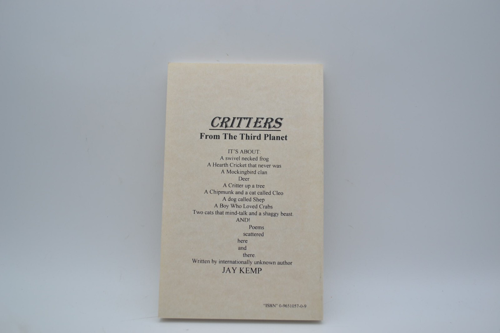 Critters From The Third Planet, Paperback, 1995, Illustrated, SIGNED by Jay Kemp