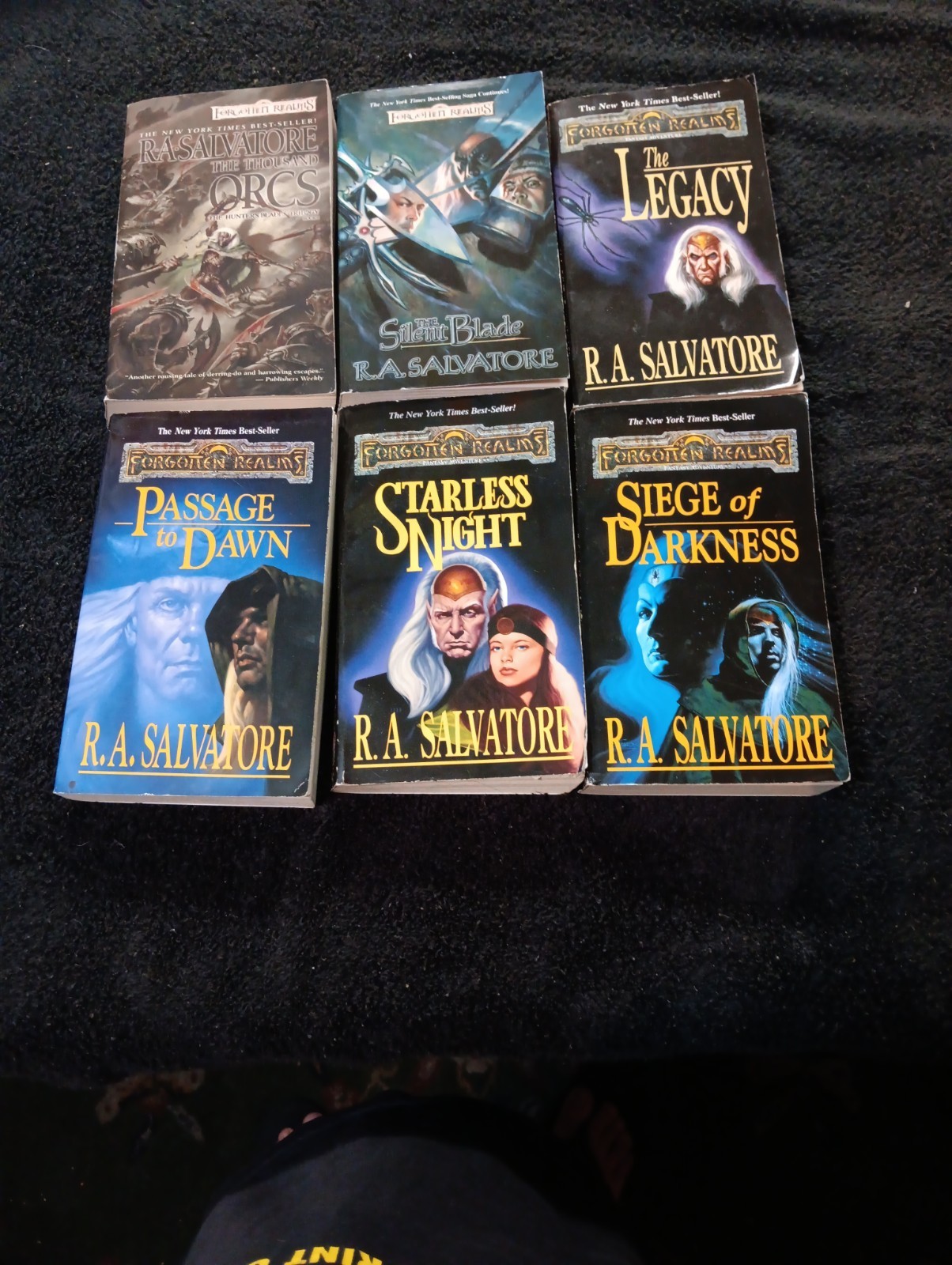 R.A. Salvatore Forgotten Realms Legend of Drizzt Book Lot 6 PB Legacy Drow Used