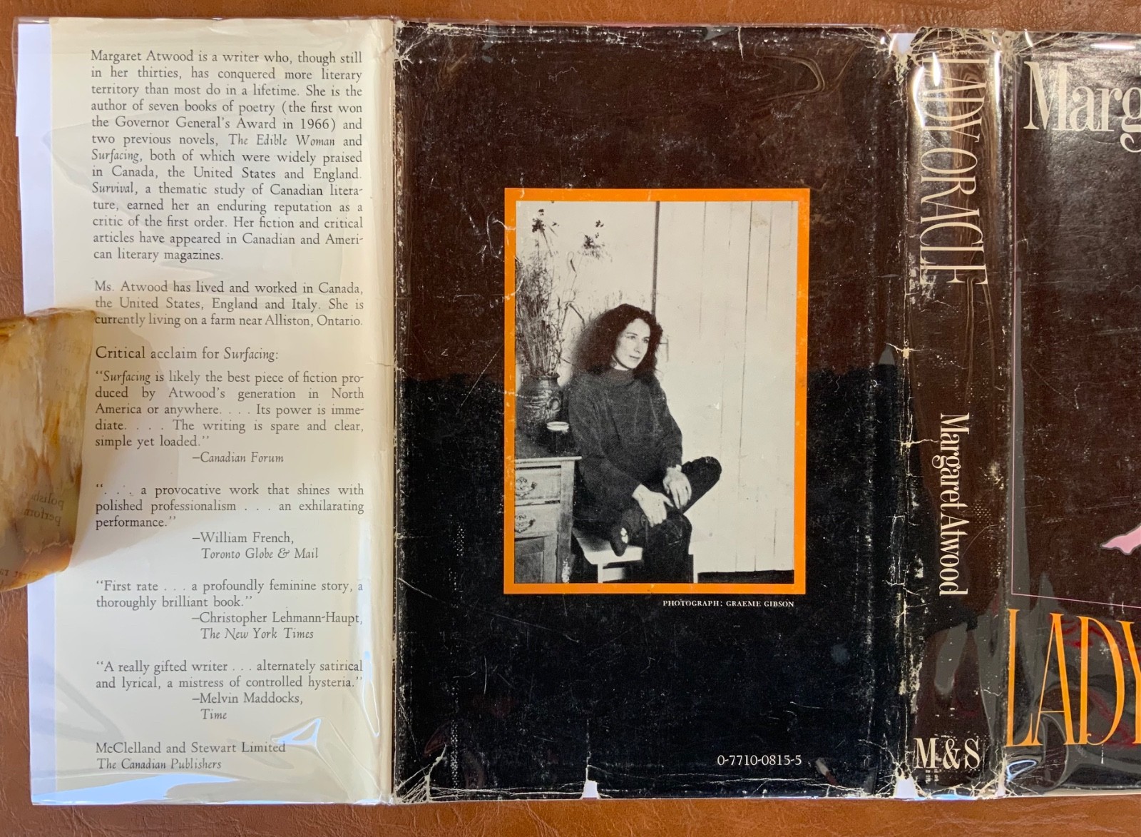 1976 Lady Oracle 1st Edition (Canada) Original Jacket INSCRIBED BY AUTHOR