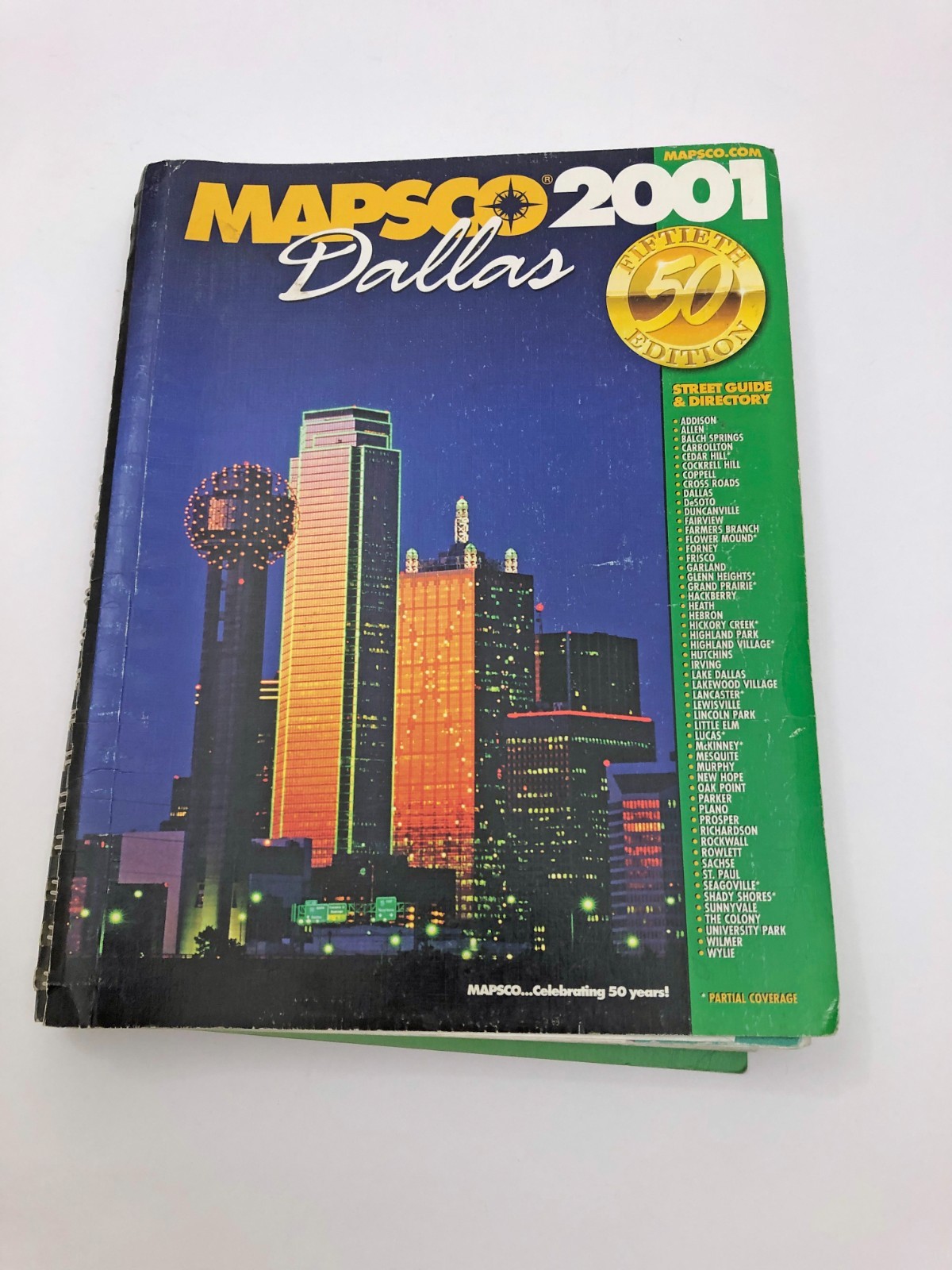 MAPSCO 2001 Dallas Street Guide & Directory 11×8.5 Inches Spiral Bound