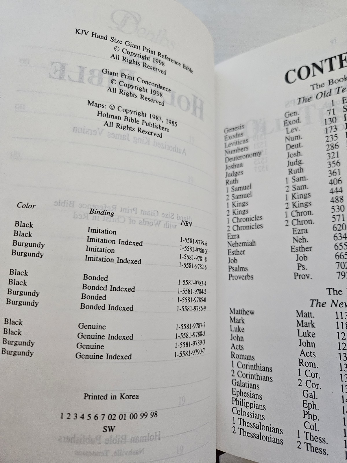 KJV Handi Size Giant Print Reference Bible. Genuine Leather, Like New In Box.
