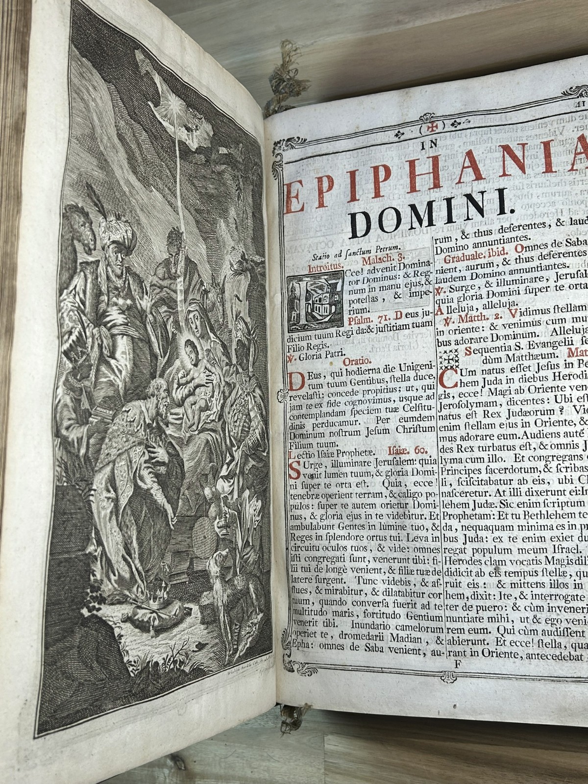 1793 Illustrated Missale Romanum bound with 2 other texts – music, engravings