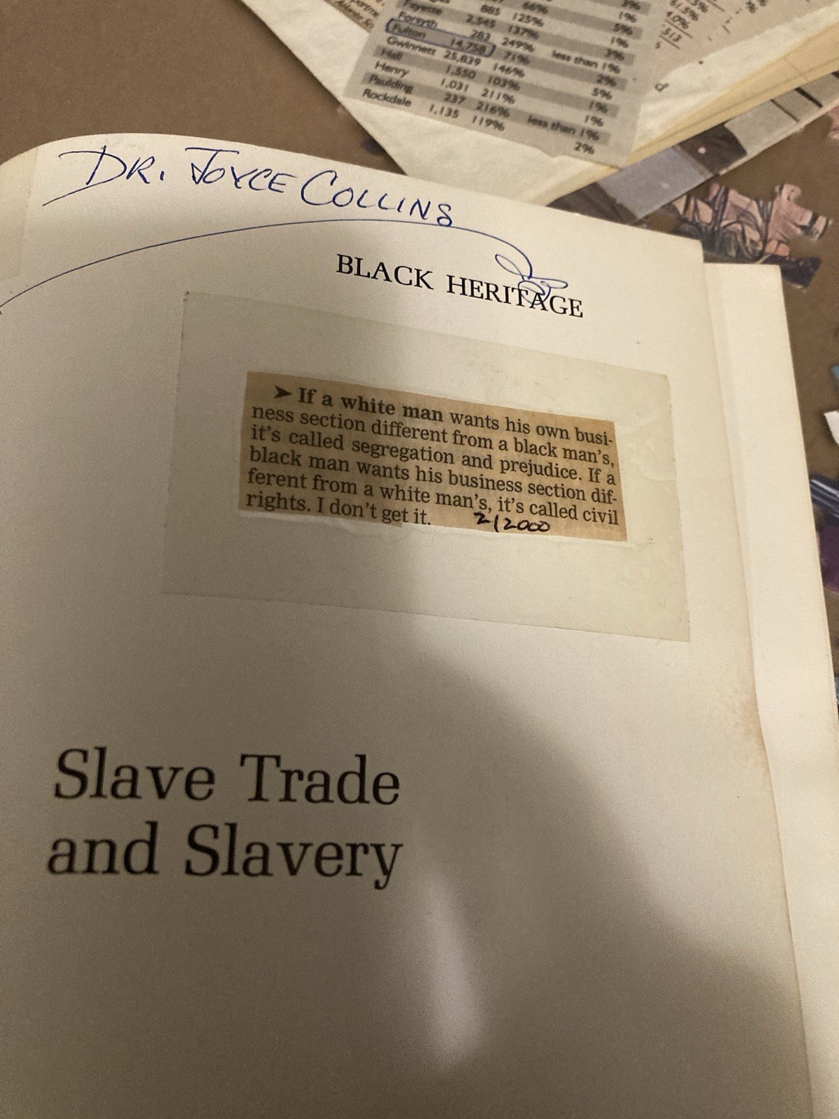 A Rare Book Slave Trade And Slavery By John Henrik Clarke Loaded With Clippings