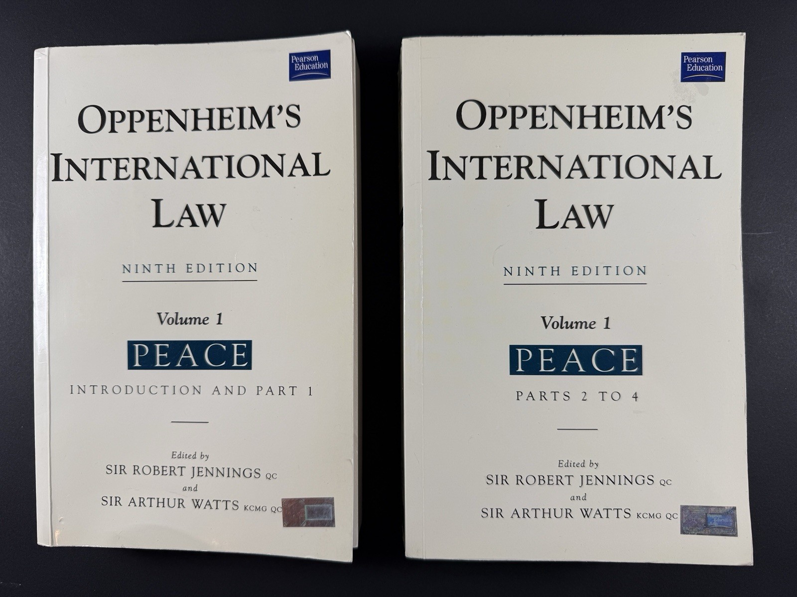 Oppenheim’s International Law PEACE 9th Edition Parts 1-4 in Two Paperback Books