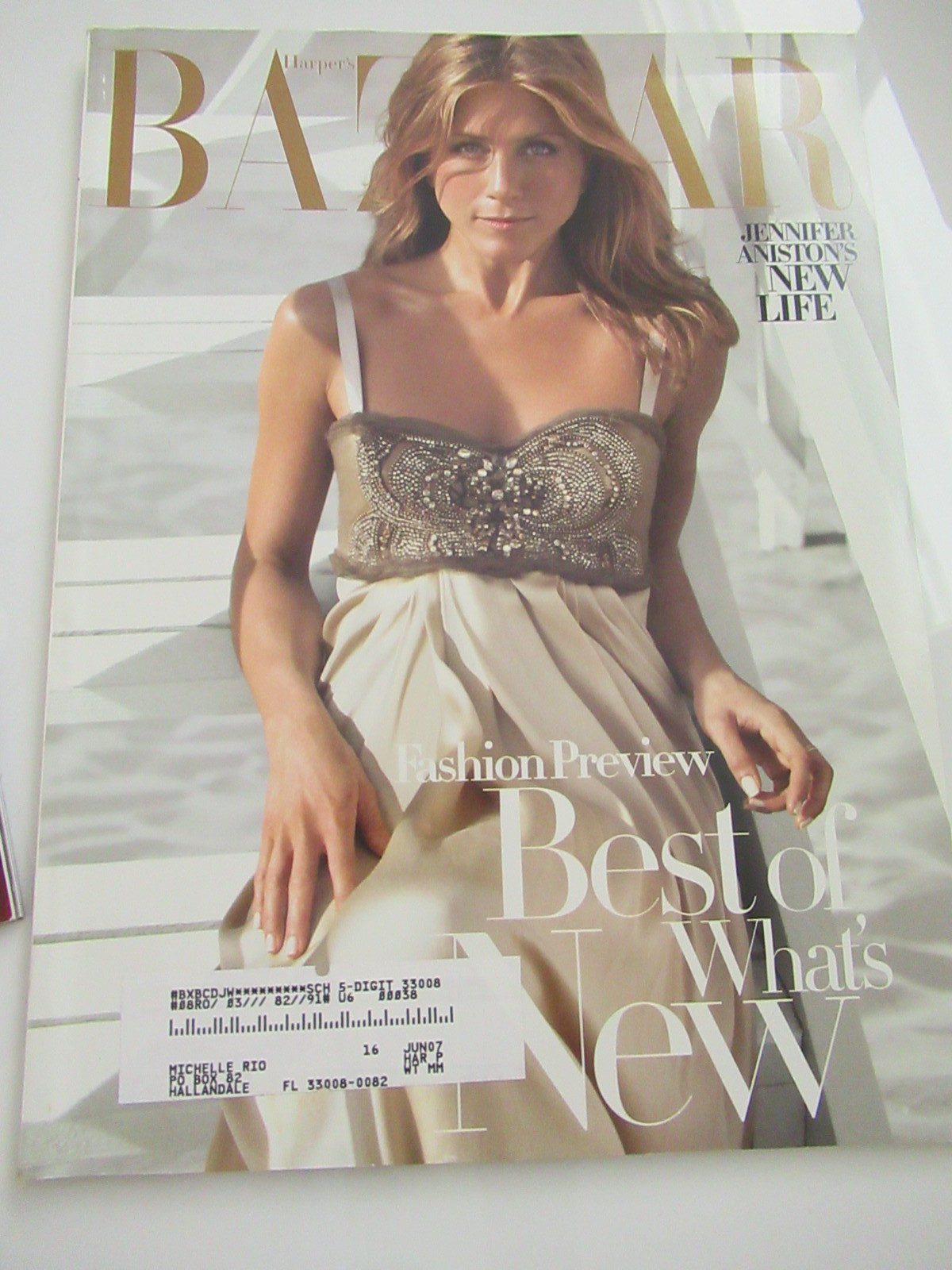 Harper&rsquo;s Bazaar June 2006 Jennifer Aniston Fashion Preview MINT BEST PRICE EBAY!