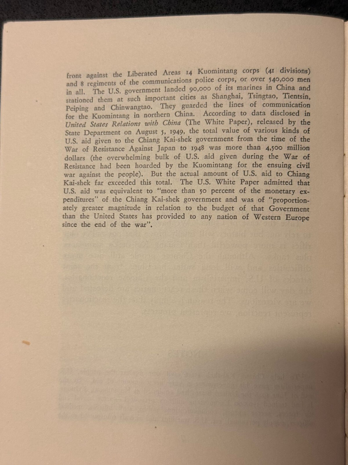 Mao Tse-Tung, TALK WITH THE AMERICAN CORRESPONDENT ANNA LOUISE STRONG, Very Rare