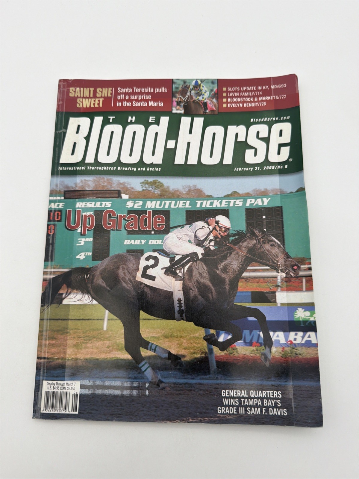 The Blood-Horse Magazine February 21, 2009 / Living On Tampa Time