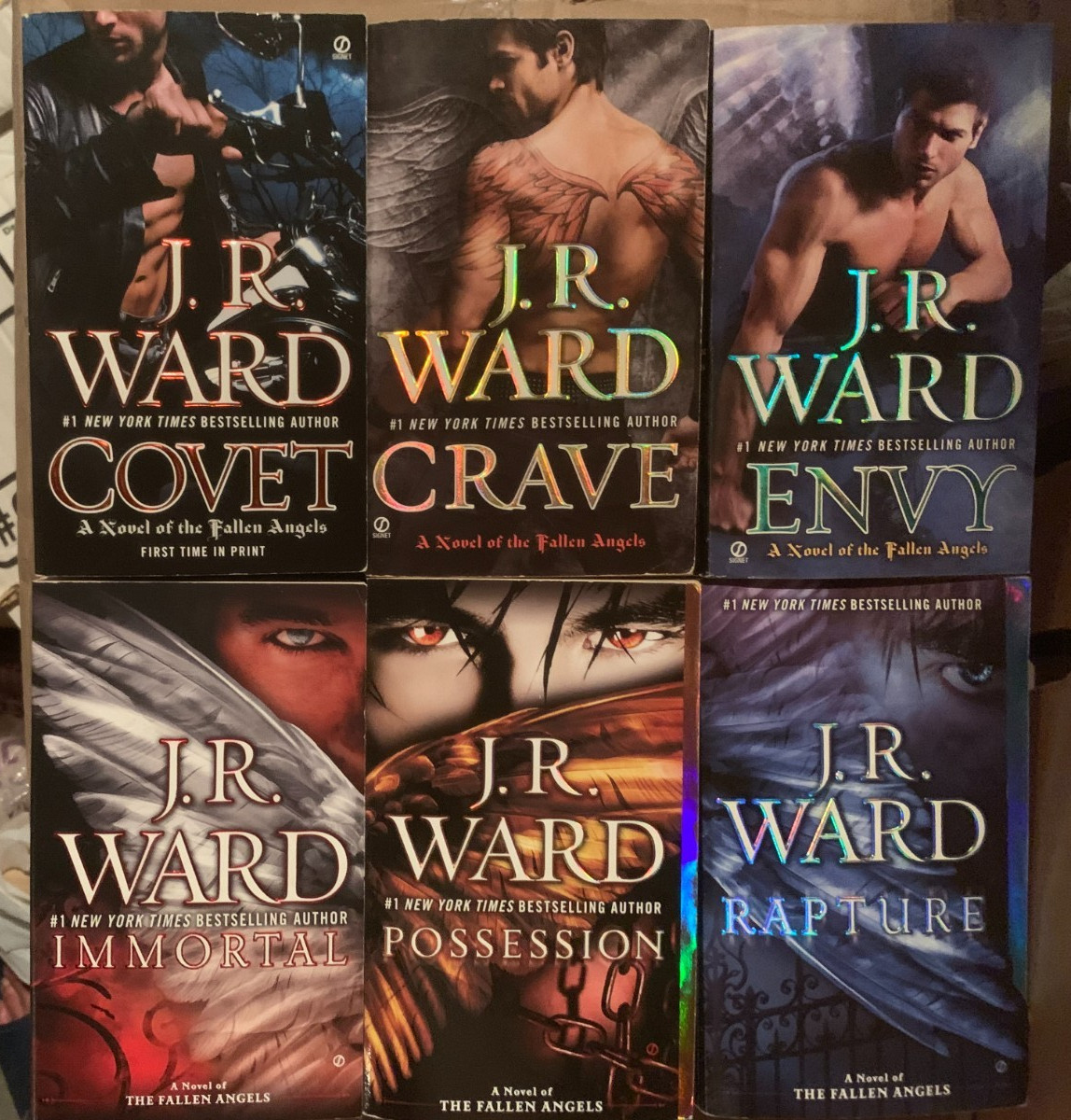 FALLEN ANGELS SERIES 1-6 Set WARD Covet Crave Envy Rapture/Immortal/Rapture lot