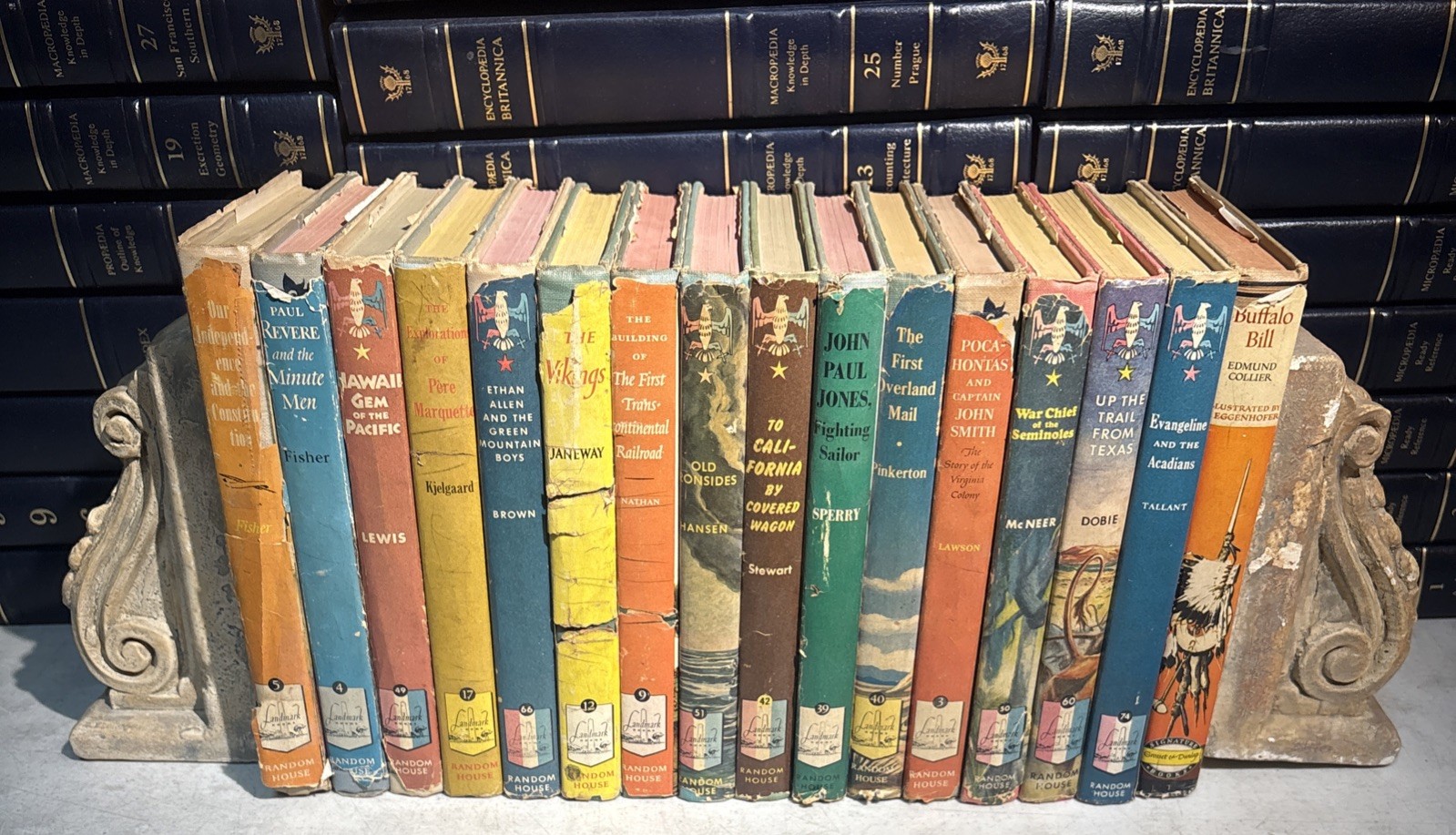 16 BOOK LOT 1950s World Landmark Random House Children’s History Homeschool VTG