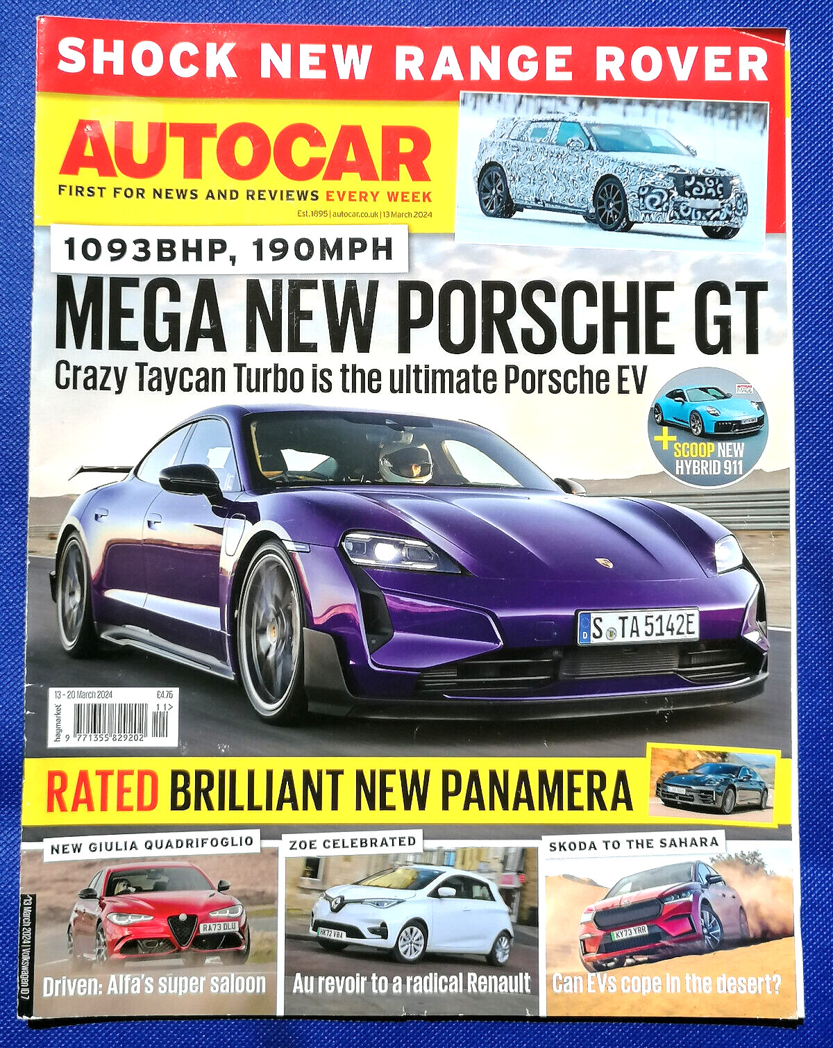 Autocar 13 Mar 2024 – SKODA ENYAQ EV DRIVEN ACROSS SAHARA DESERT – USED ALFA GT