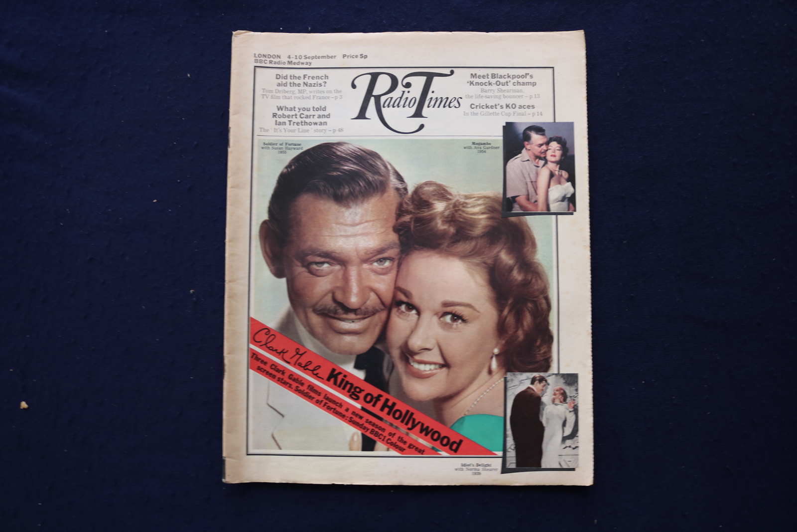 1971 SEP RADIO TIMES MAGAZINE – CLARK GABLE & SUSAN HAYWARD COVER – E 18521