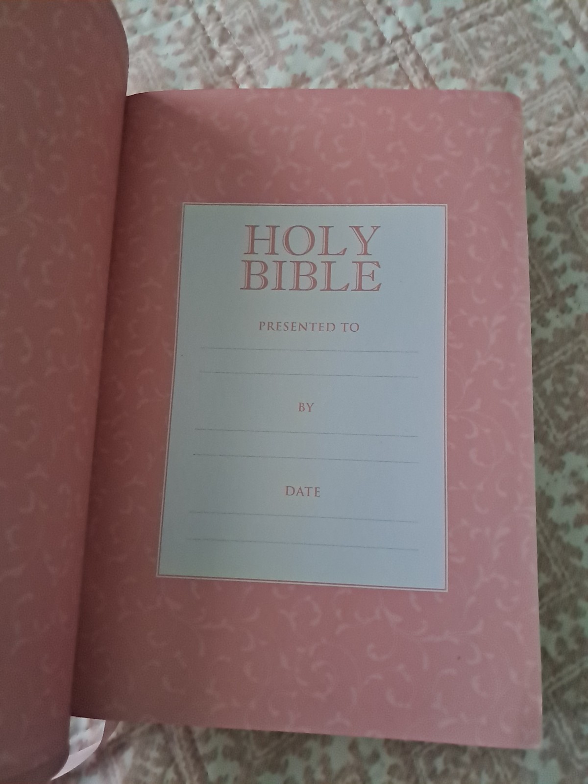 Holy Bible King James Version Full-Size Giant Print Edition Pink