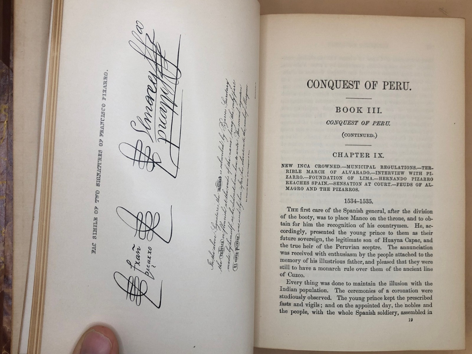 Conquest of Peru by William Prescott COMPLETE 2V OLD ANTIQUE 1/2 LEATHER HISTORY