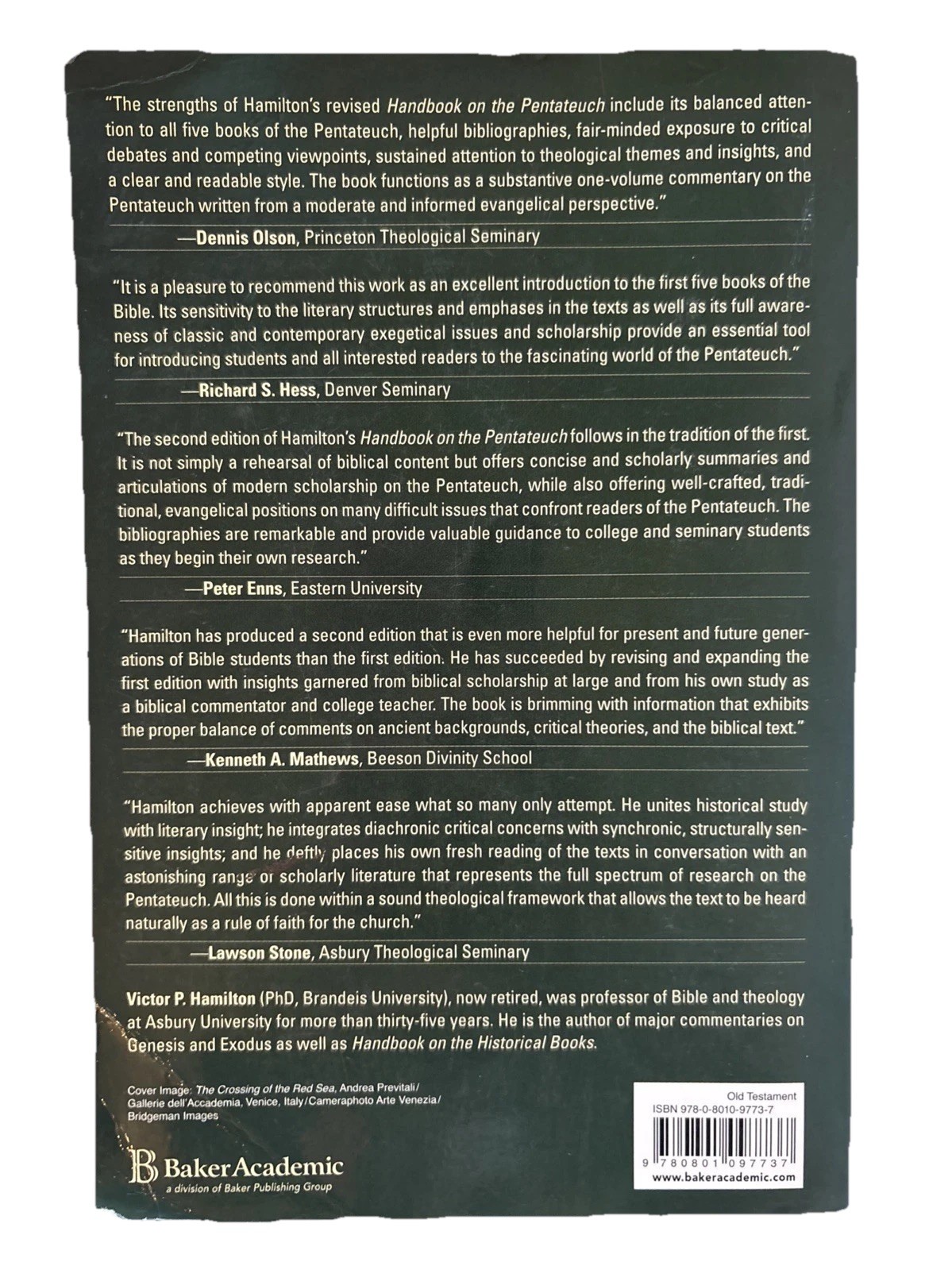 Handbook on the Pentateuch: – Paperback, by Victor P. Hamilton – Very Good