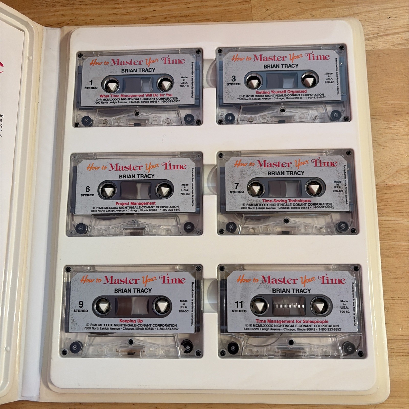 How to Master Your Time 6 Cassette Home Study Course Brian Tracy Tape Audiobook