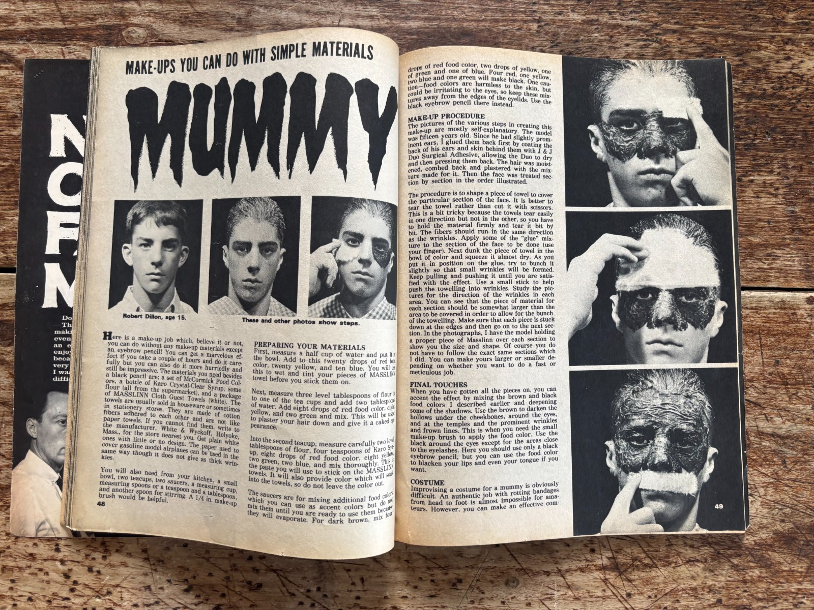 DO-IT-YOURSELF MONSTER MAKE-UP HANDBOOK Warren 1965/Dick Smith/Horror/SFX