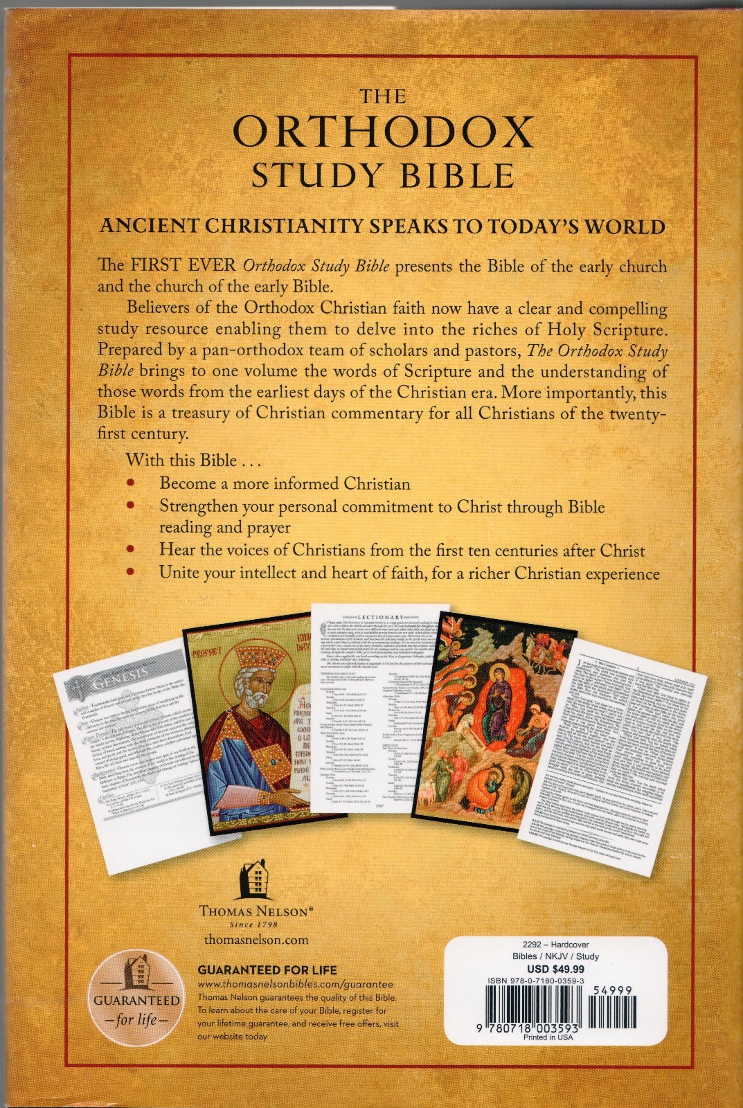 The Orthodox Study Bible Ancient Christianity Speaks to Today&rsquo;s World -NEW