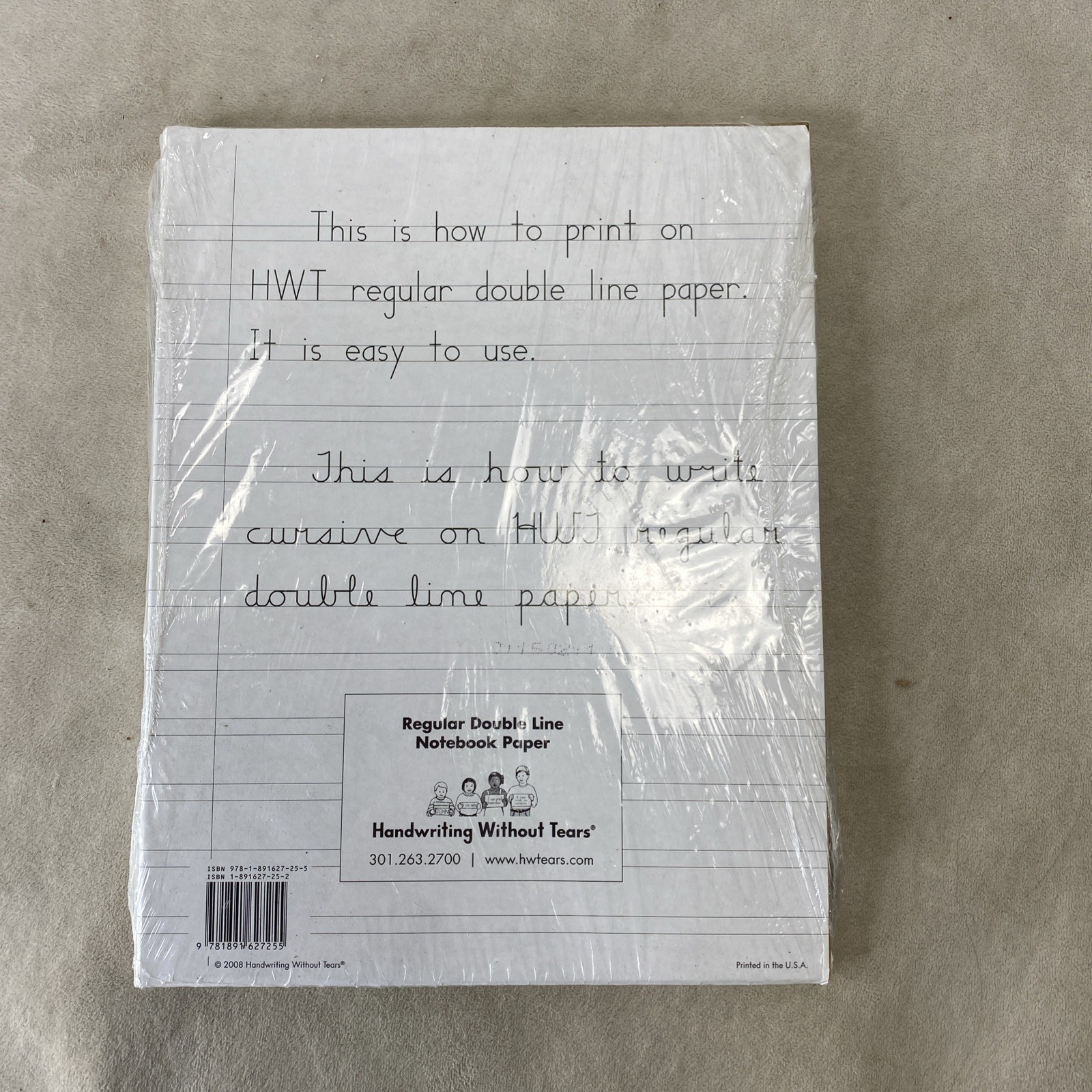 Regular Double Line Notebook Paper by Jan Z. Olsen Handwriting w/out Tears(100)