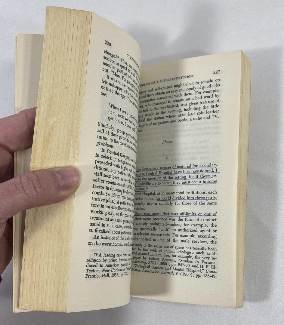 Asylums – Erving Goffman – Doubleday Anchor Books PB 1961