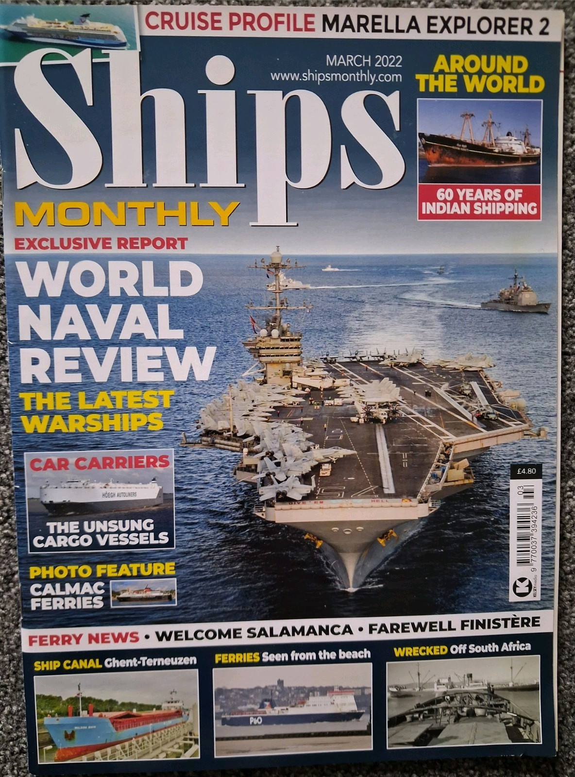 SHIPS MONTHLY Magazines x 2 – January and March 2022
