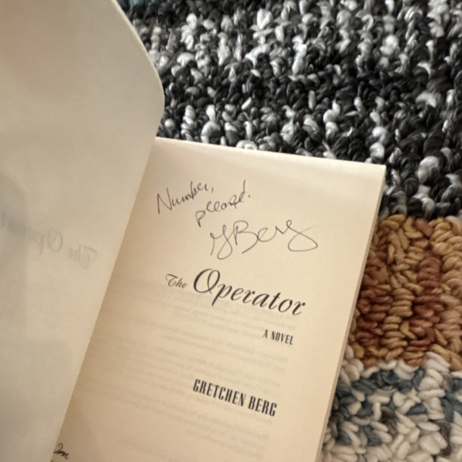 William Morrow The Operator Gretchen Berg Paperback Fiction Signed Advance
