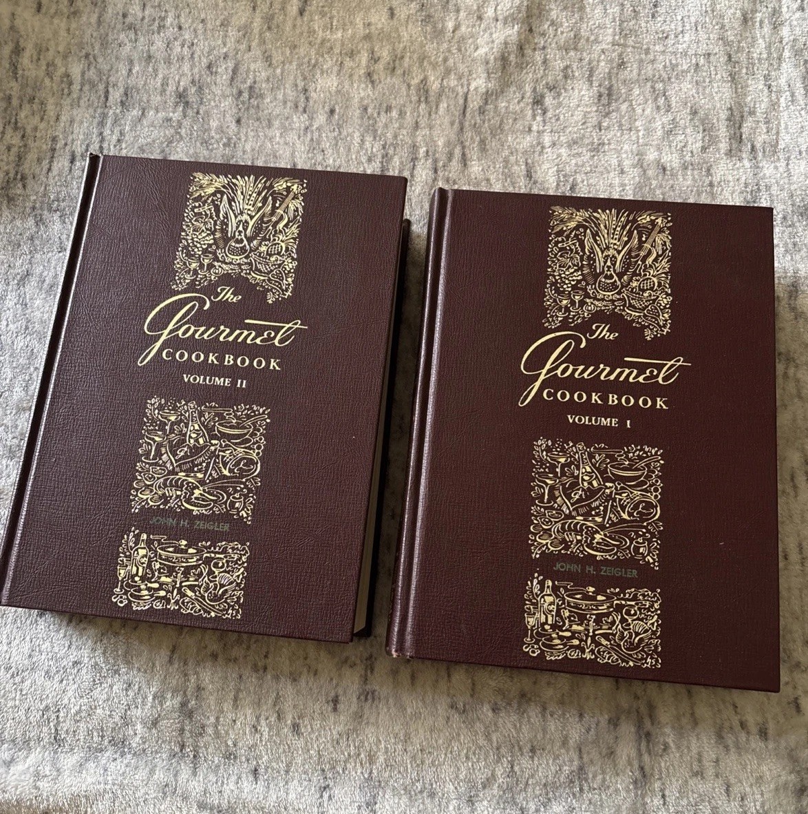 The Gourmet Cookbook Volume 1 & 2, Hardcover, Vintage Set of 2 Books 1976